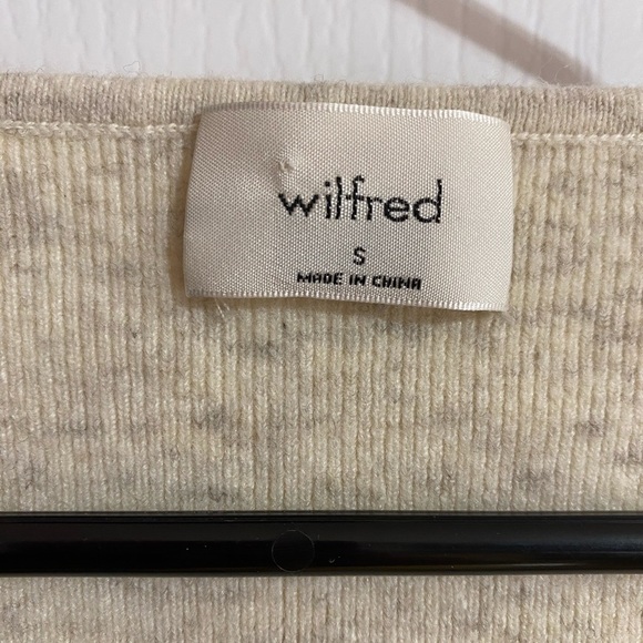 Aritzia Wilfred Wool Blend Greer Sweetheart Bustier Cream Sweater Size Small - Picture 6 of 14
